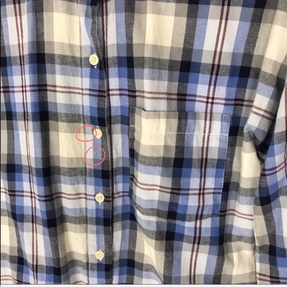 Old Navy Boyfriend Flannel Plaid Sz XS - Picture 7 of 8